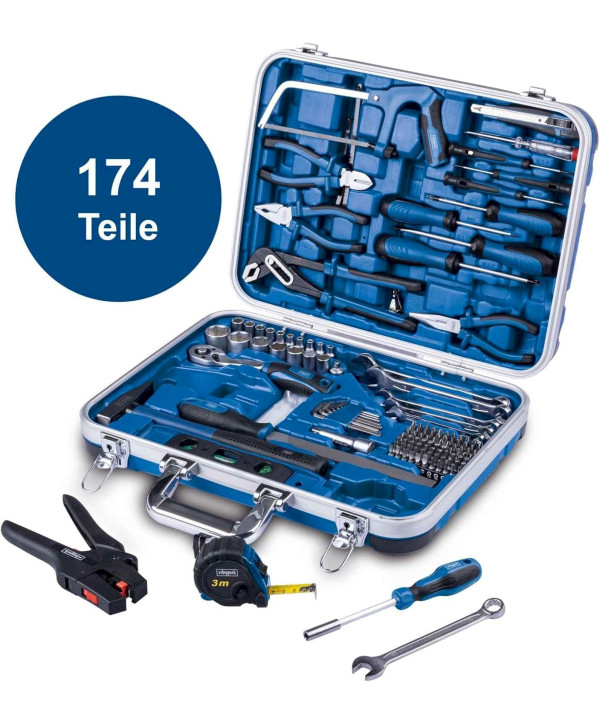 Scheppach TB173 Mallette à outils remplie de 173 pièces