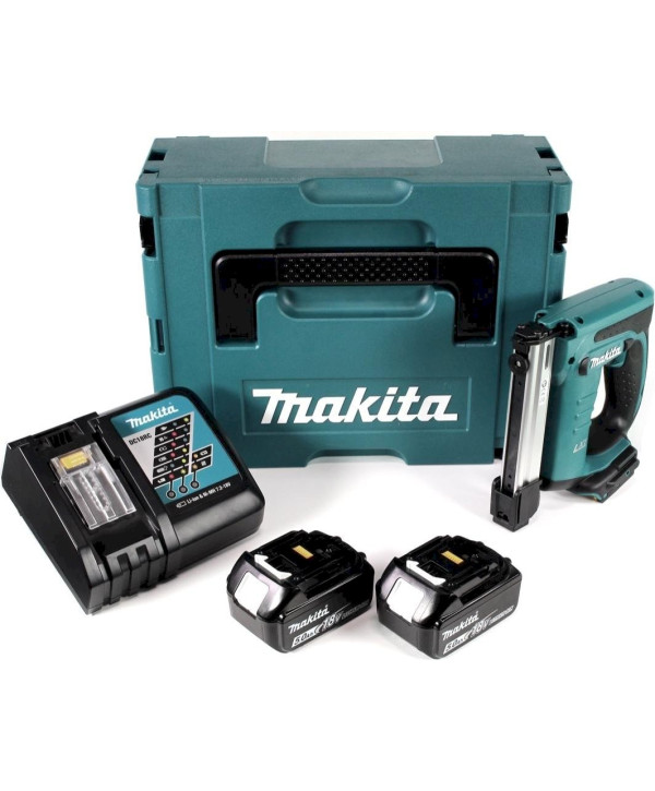 Makita DST221RTJ Agrafeuse sans fil 18V en MAKPAC (avec 2x batteries 5Ah et chargeur)