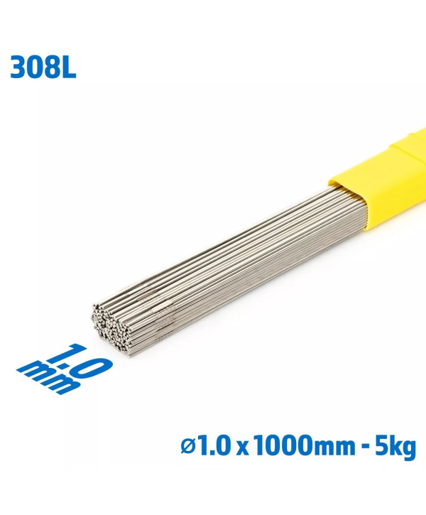 Tiges de soudage TIG inox Ø1.0mm - 1000mm - 5kg