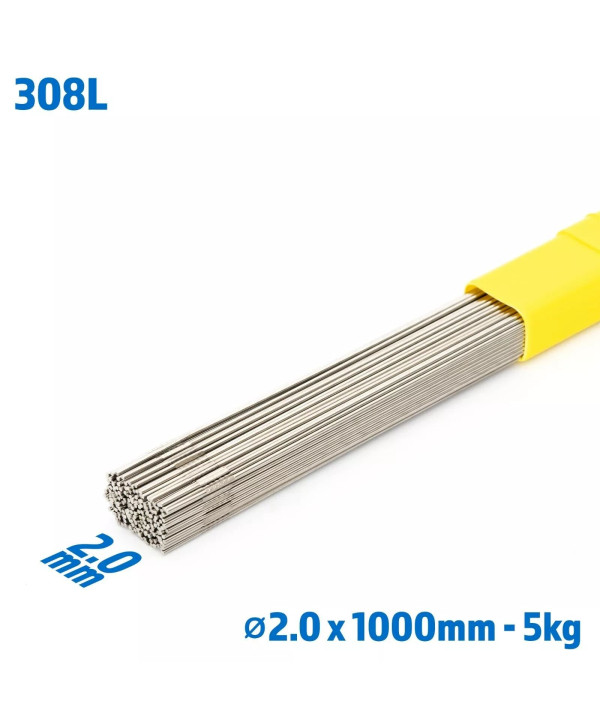 Tiges de soudage TIG inox Ø2.0mm - 1000mm - 5kg