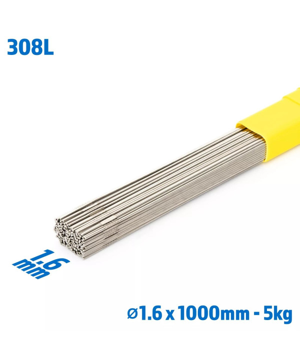 Tiges de soudage TIG inox Ø1.6mm - 1000mm - 5kg