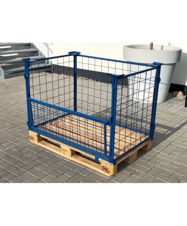 Gitterbox Aufsatzrahmen 120x80x80cm faltbar Palettenaufsatzrahmen faltbar für Euro-Paletten