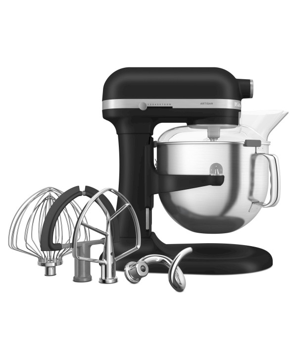 KitchenAid 5KSM70SHX Küchenmaschine mit Schüsselheber 6,6L - Gusseisen schwarz