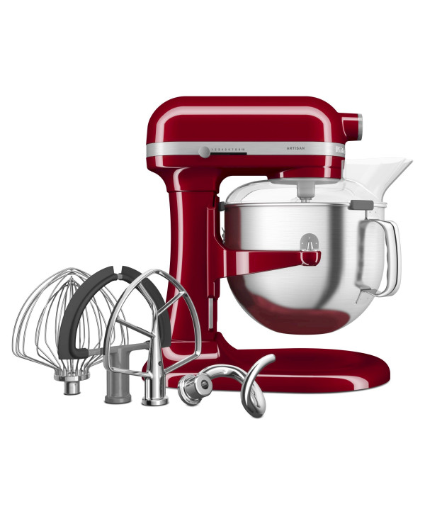 KitchenAid 5KSM70SHX Küchenmaschine mit Schüsselheber 6,6L - Empire rot