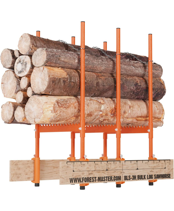 Forest Master Mehrfachholzhalter Sägebock H3 Kettensägenschnitt Holzhalter Tragkraft 250kg inkl. Holzstützen