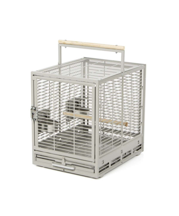 Cage de transport EVO pour perruches et perroquets - platinum