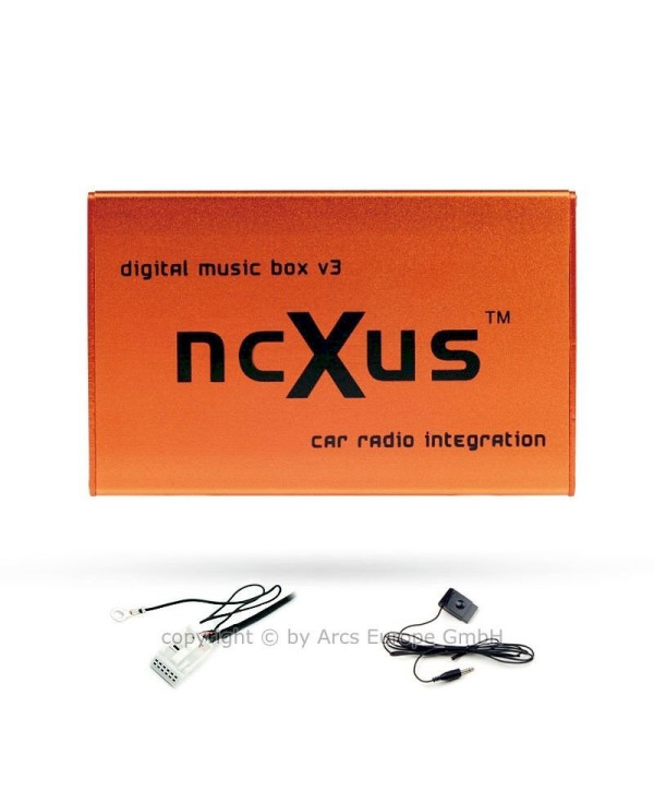 ncXus V3 Pro VW AUDI SKODA SEAT USB SD MP3 CD Wechsler Interface + 12-Pin Adapter Kabel