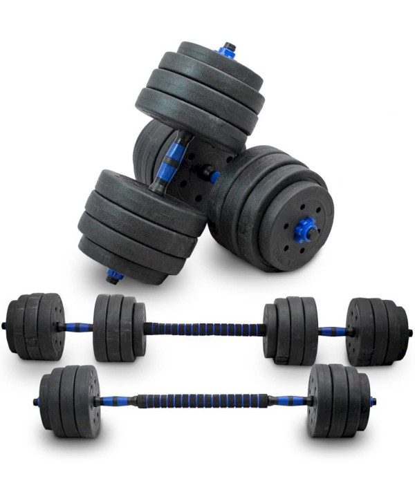 2in1 Hantelset 40kg Kurzhantel Set Langhantel Hanteln Krafttraining