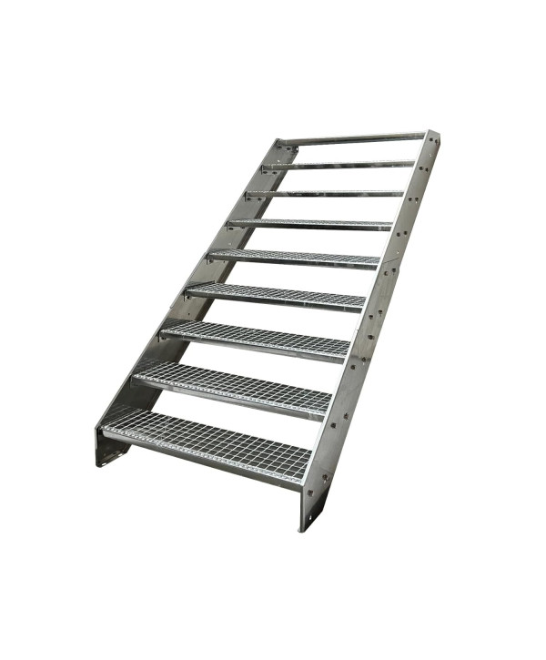 Stahltreppe Verzinkt 9 Stufen (B 60 x H 171 cm)