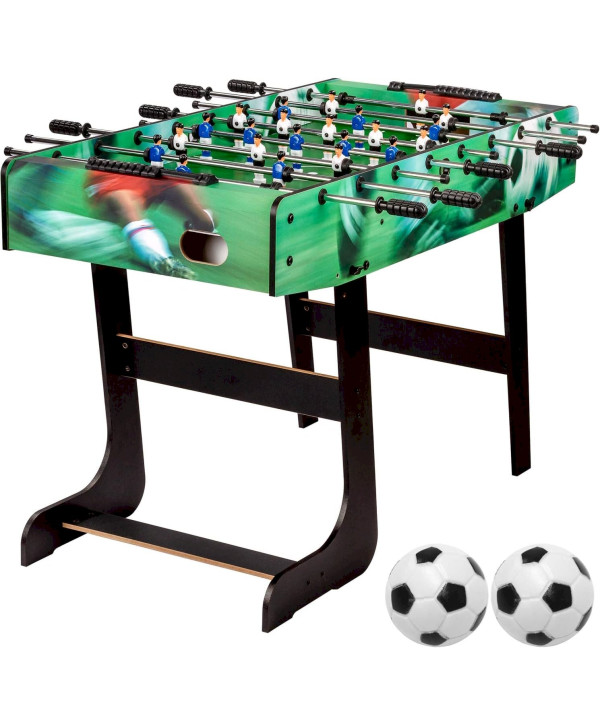 GAMES PLANET Tischfussball Belfast klappbar Soccer print Tischkicker Klappkicker