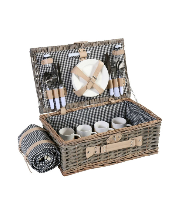 Mendler Picknickkorb-Set HWC-B24 für 4 Personen