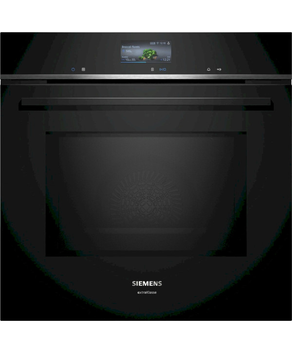 Siemens HM776GNB1F iQ700 Einbau-Backofen mit Mikrowellenfunktion 60 x 60 cm schwarz