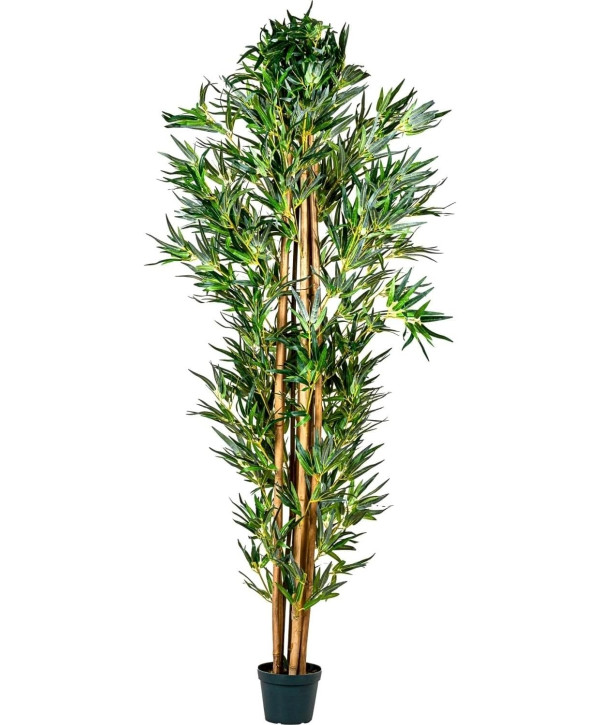 PLANTASIA Bambus-Strauch, Kunstbaum, Kunstpflanze, 160cm