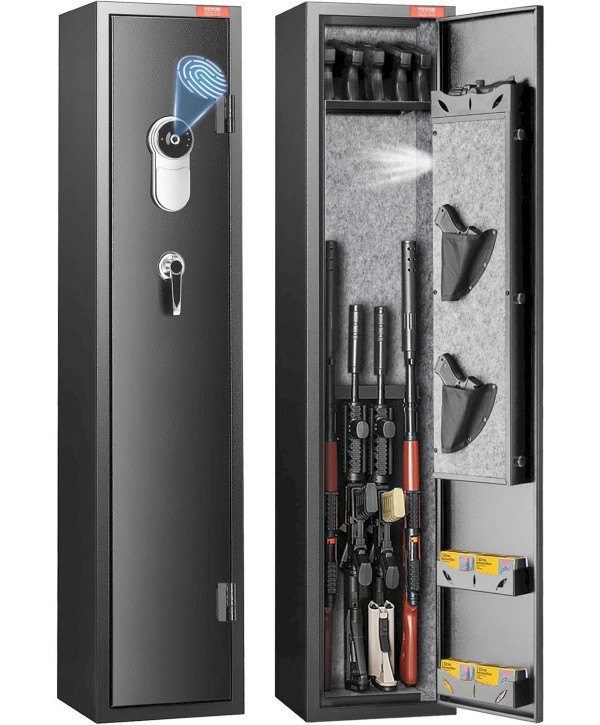 Armoire pour armes 5 fusils et 4 pistolets - coffre-fort verrouillage empreinte digitale