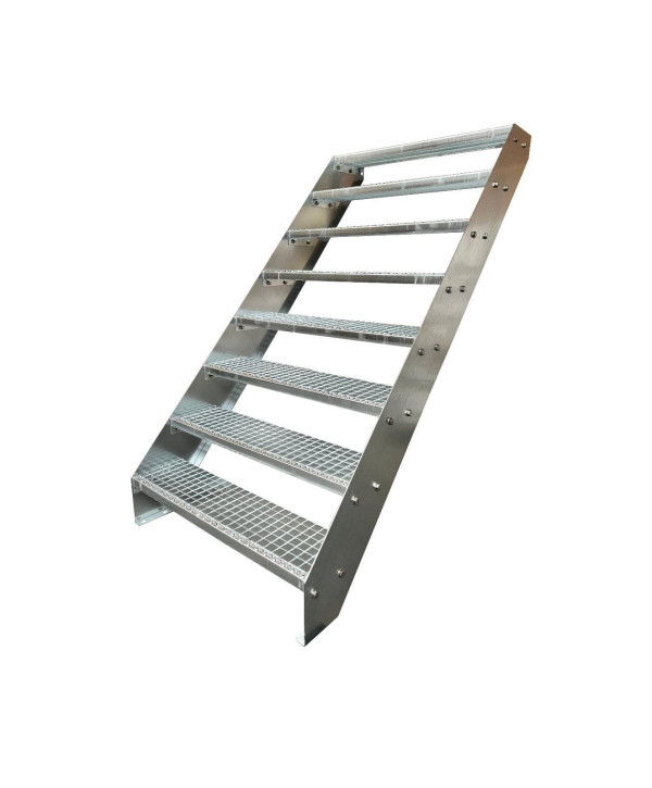 Stahltreppe Verzinkt 8 Stufen (B 100 x H 152 cm)