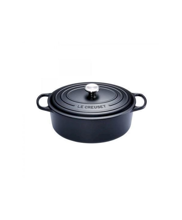 Le Creuset 21178310000430 Signature Cocotte Ovale Fonte Noir Mat 31 cm