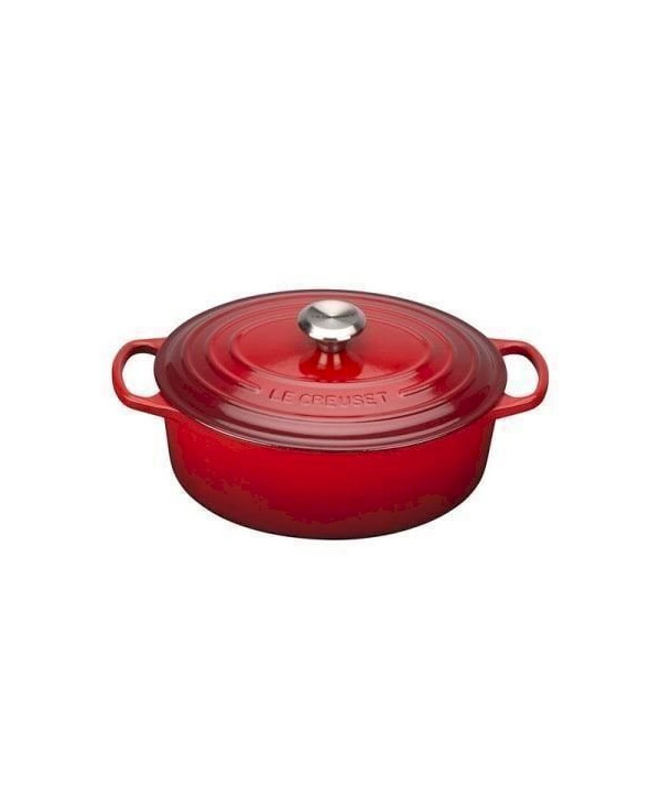 Le Creuset Gusseisen Bräter Signature oval 31 cm, kirschrot