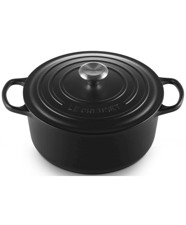 Le Creuset Signature cocotte ronde en fonte 26cm noir mat