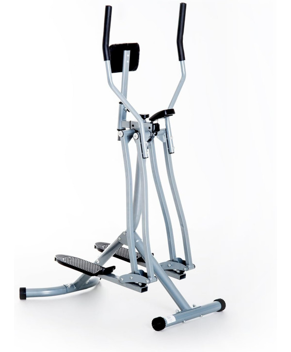 HOMCOM Crosstrainer LCD-Display Silber Heimtrainer einstellbares Brustpolster