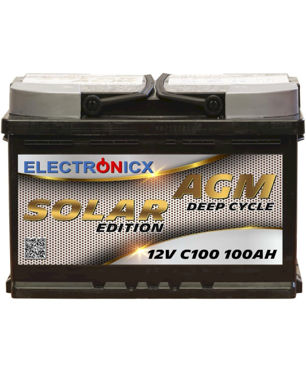 Electronicx Solar Edition Batterie AGM 100 AH 12V Solar Versorgung Solarbatterie