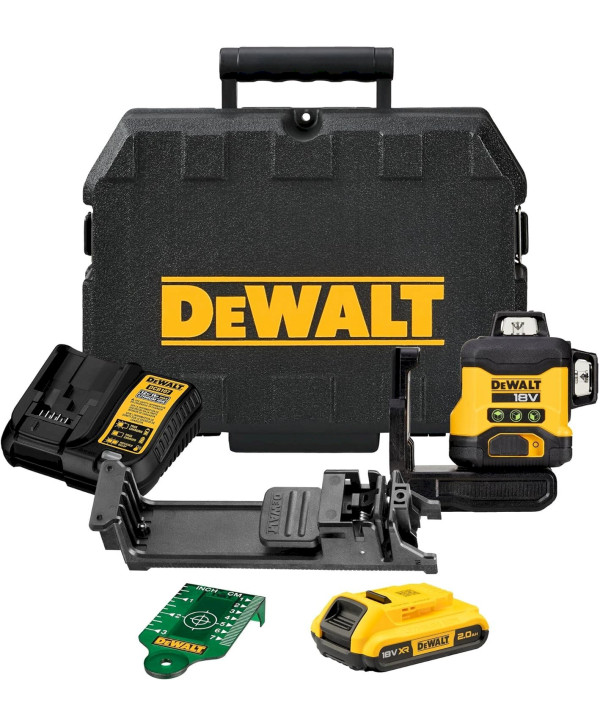 DeWalt DCLE34031D1-QW Akku-Linienlaser 3x360° 18V (mit 1x 2Ah Akkus und Ladegerät)