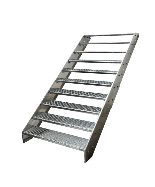 Stahltreppe Verzinkt 10 Stufen (B 100 x H 190 cm)