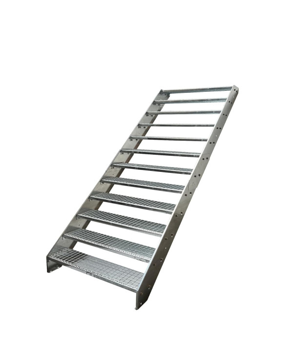 Stahltreppe Verzinkt 12 Stufen (B 60 x H 228 cm)