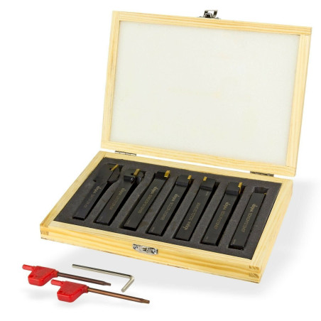 DEMA 18494 Outils au carbure pour tour à métaux 7 pièces 12 x 12 mm