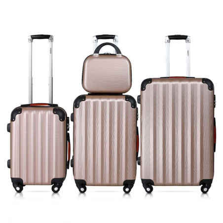 Monzana 107191 Koffer Hartschalenkoffer Trolley Set 4 Rollen Reise M L XL Beautycase