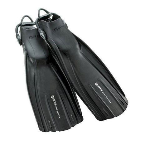 Mares Erwachsene Flossen mit Riemen Fins AVANTI QUATTRO plus, schwarz, XL, 410003