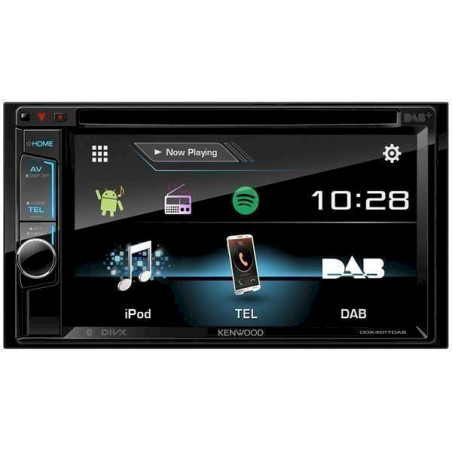 Kenwood DDX4017DAB 15,7 cm Doppel-DIN-VGA-Monitor mit Bluetooth-Modul und Digitalradio schwarz