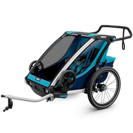 Thule Kin­der­fahr­rad­an­hän­ger Chariot Cross 2 Blue - Poseidon - blau