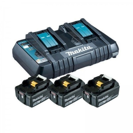 Makita Power Source Kit 3x Akku 5,0 Ah BL1850B + Ladegerät DC18RD - 198458-6