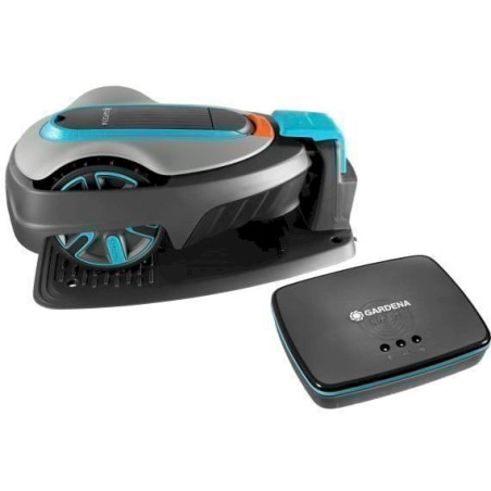 GARDENA Sileno smart Tondeuse à gazon robot Noir, Turquoise Bat­te­rie/ Pile, 19069-20 avec SMART HOME