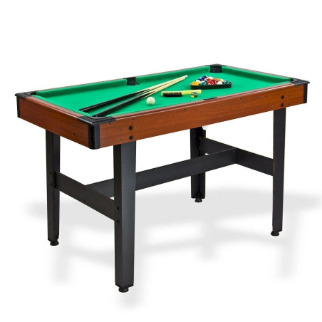 DEMA 70220 Billardtisch Billard Tisch 123x67x79/81 cm inkl. Queues Billardkugeln Kreide