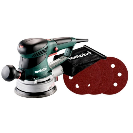 Metabo Ex­zen­ter­schlei­fer SXE 450 TurboTec + 25 Haft­schleif­blät­ter - Ro­ta­ti­ons­schlei­fer 6.908710.00