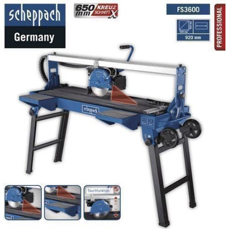 Scheppach - Coupe carrelage à eau 900W Ø 200mm - FS3600