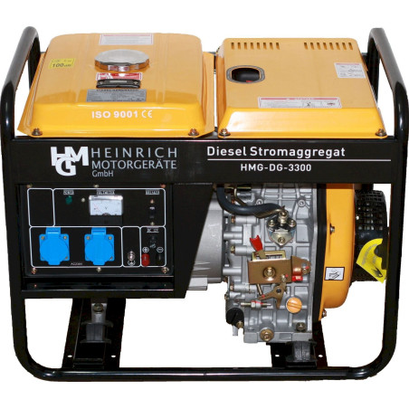 Heinrich Motorgeräte HMG-DG-3300 Diesel Stromerzeuger Notstromaggregat Stromaggregat 230V