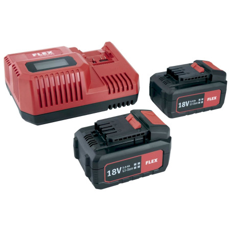 Flex P-Set 55 R chargeur rapide 10,8/18V et 2x batteries 5Ah 18V