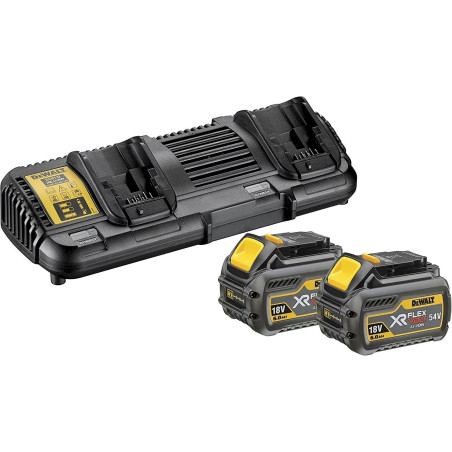 DeWalt DCB132T2-QW Akku-Starter-Set mit 2x 6Ah XR FLEXVOLT Akku + Doppelladegerät DCB132