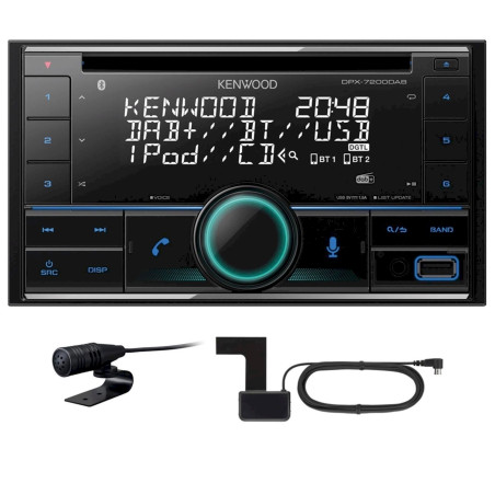 Kenwood DPX-7200DAB 2-DIN MP3-Tuner avec Bluetooth Et DAB Tuner Autoradio