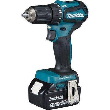 Makita Ak­ku-Bohr­schrau­ber DDF483RTJ 18V/5,0Ah Li-Ion im MAKPAC Gr.2, mit bürs­ten­lo­sem Motor