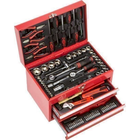 Brüder Mannesmann Set d'outils 156 pièces M29066 pour les bricoleurs