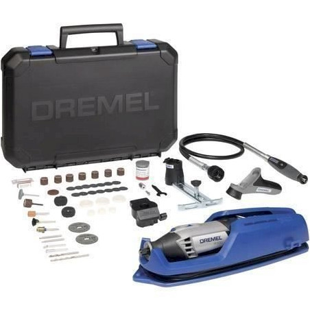 Dremel 4000-4 / 65 Mul­ti-ou­tils électrique avec jeu d'ac­ces­soires de 65 pièces dans un étui - 175W