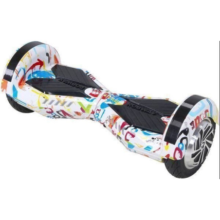 E-Balance Board ROBWAY W2 Hoverboard bunt/weiß 8`Reifen mit App-Funk­ti­on