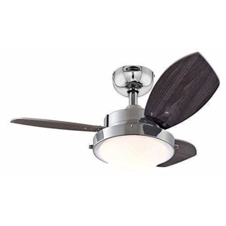 Westinghouse 7876340 Wengue Ventilateur de plafond R7s 80 W Métal Chrome