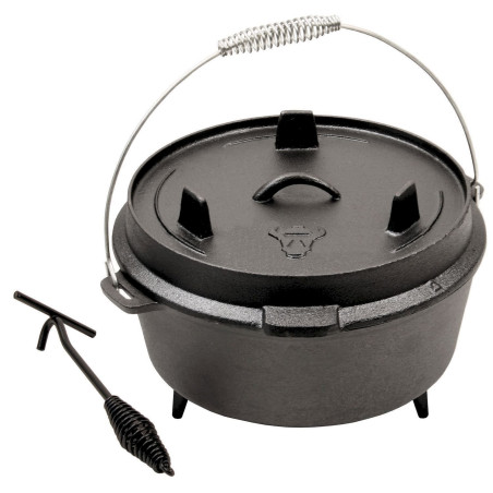 BBQ-Toro Dutch Oven DO6, 7,3 L Gusseisen Kochtopf, Gusstopf, Bräter