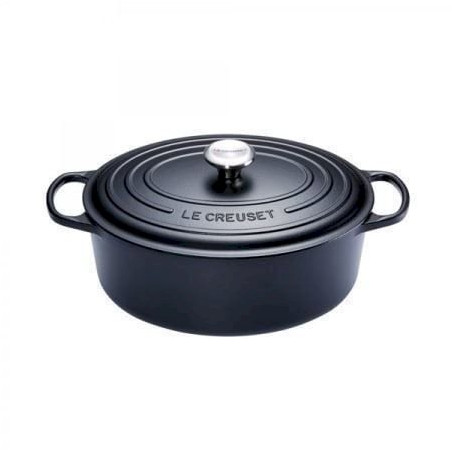 Le Creuset 21178310000430 Signature Cocotte Ovale Fonte Noir Mat 31 cm