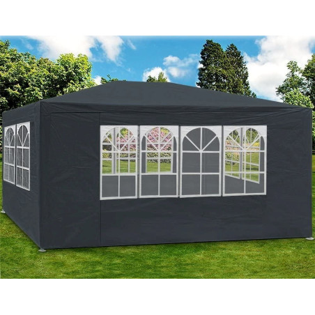 Deuba 102520 Tonnelle Maui Pavillon Tente de jardin Anthracite 3x4m