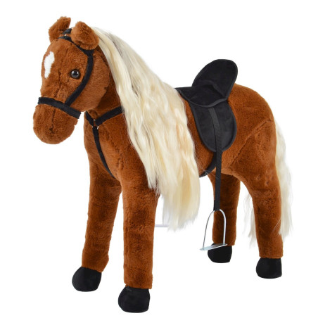 Pink Papaya BELLA cheval-Jouet en Peluche 75 cm pour enfant